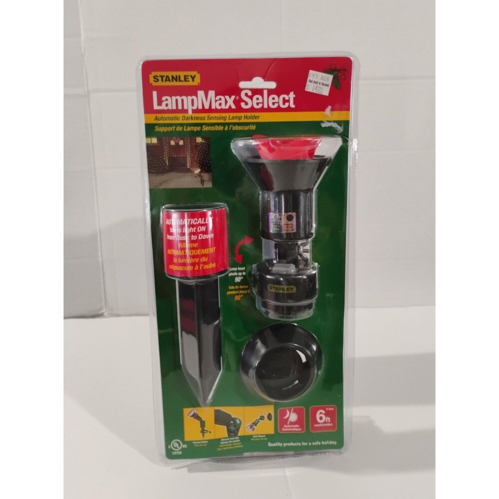 Stanley LampMax Select Automatic Darkness Sensing Lamp Holder New
